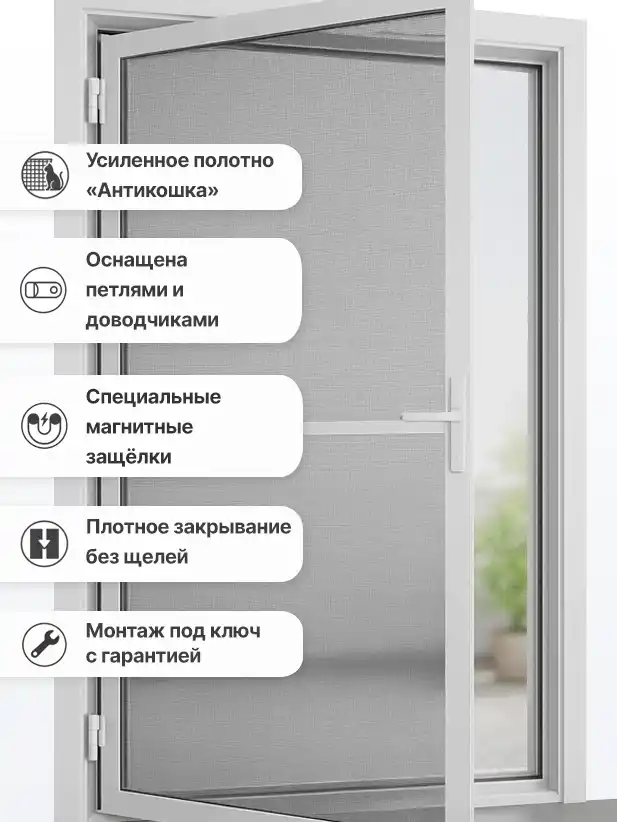 Сетка-дверь калитка Антикошка